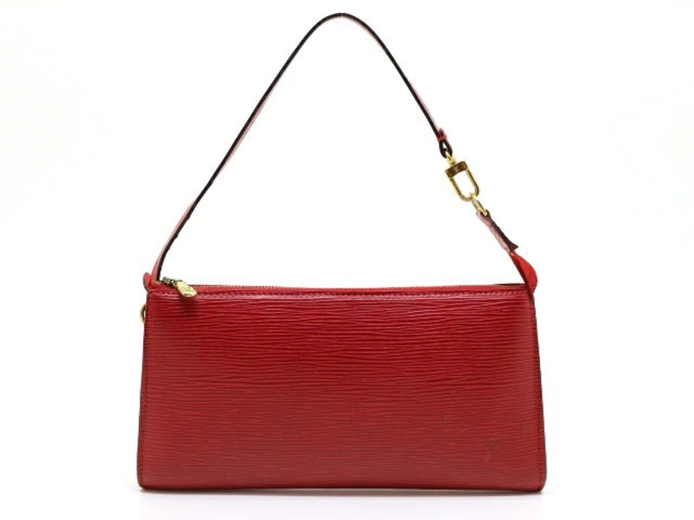 LOUIS VUITTON Bag Pochette Accessoires Epi Castilian Red